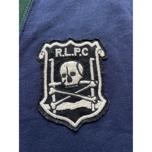 Polo Ralph Lauren Cardigan Men Small Blue Letterman Skull Bones 2nd Athletic Div - Picture 2 of 10